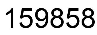 Number 159858 black image