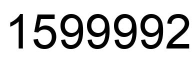 Number 1599992 black image
