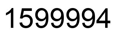 Number 1599994 black image