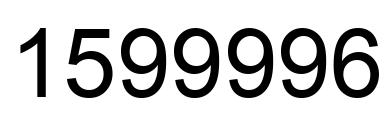 Number 1599996 black image