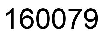 Número 160079 imagen negro