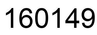 Number 160149 black image