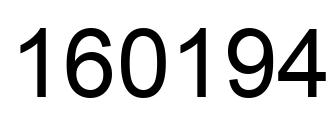 Number 160194 black image
