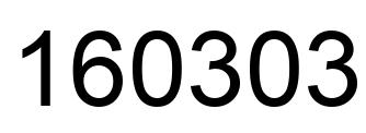 Number 160303 black image