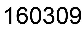 Number 160309 black image