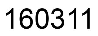 Number 160311 black image