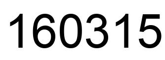 Number 160315 black image