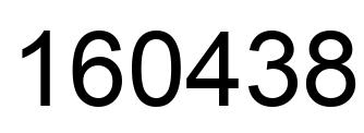 Number 160438 black image