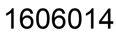 Number 1606014 black image