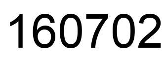 Number 160702 black image