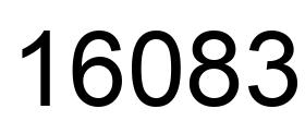 Number 16083 black image