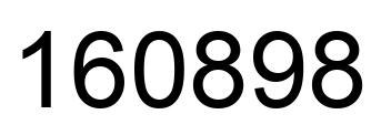 Number 160898 black image