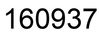 Number 160937 black image
