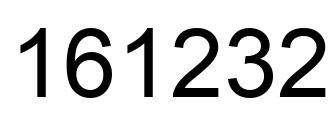 Number 161232 black image
