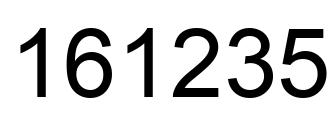 Number 161235 black image