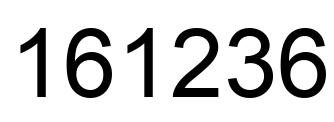 Number 161236 black image