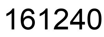 Number 161240 black image