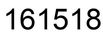 Number 161518 black image