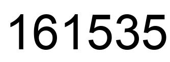 Number 161535 black image