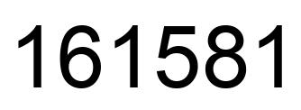 Number 161581 black image