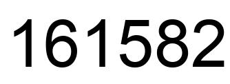 Number 161582 black image
