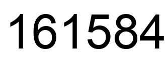 Number 161584 black image