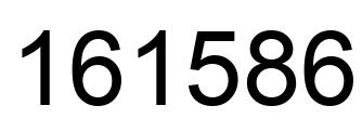 Number 161586 black image
