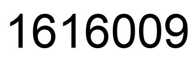 Number 1616009 black image