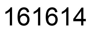 Number 161614 black image