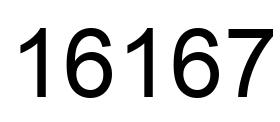 Number 16167 black image