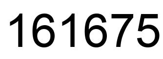 Number 161675 black image