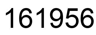 Number 161956 black image