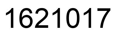 Number 1621017 black image