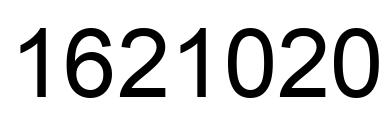 Number 1621020 black image