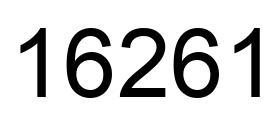 Number 16261 black image