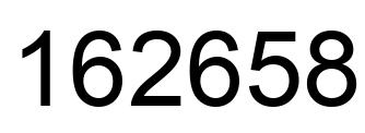 Number 162658 black image