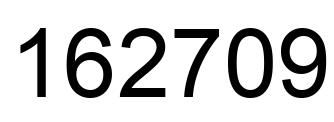 Number 162709 black image