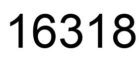 Number 16318 black image