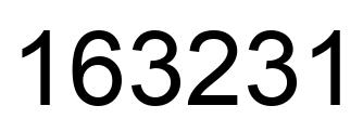 Number 163231 black image