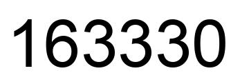 Number 163330 black image