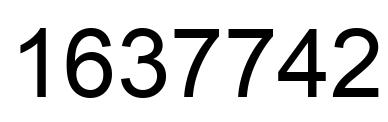 Number 1637742 black image
