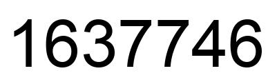 Number 1637746 black image