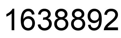 Number 1638892 black image
