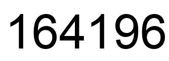 Number 164196 black image