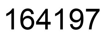 Number 164197 black image