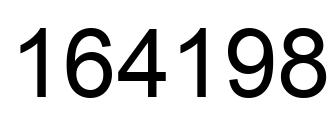 Number 164198 black image