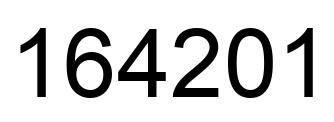 Number 164201 black image