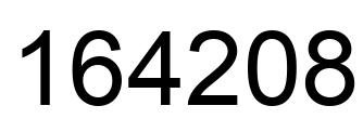 Number 164208 black image