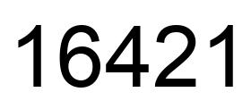 Number 16421 black image