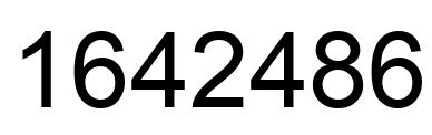 Number 1642486 black image